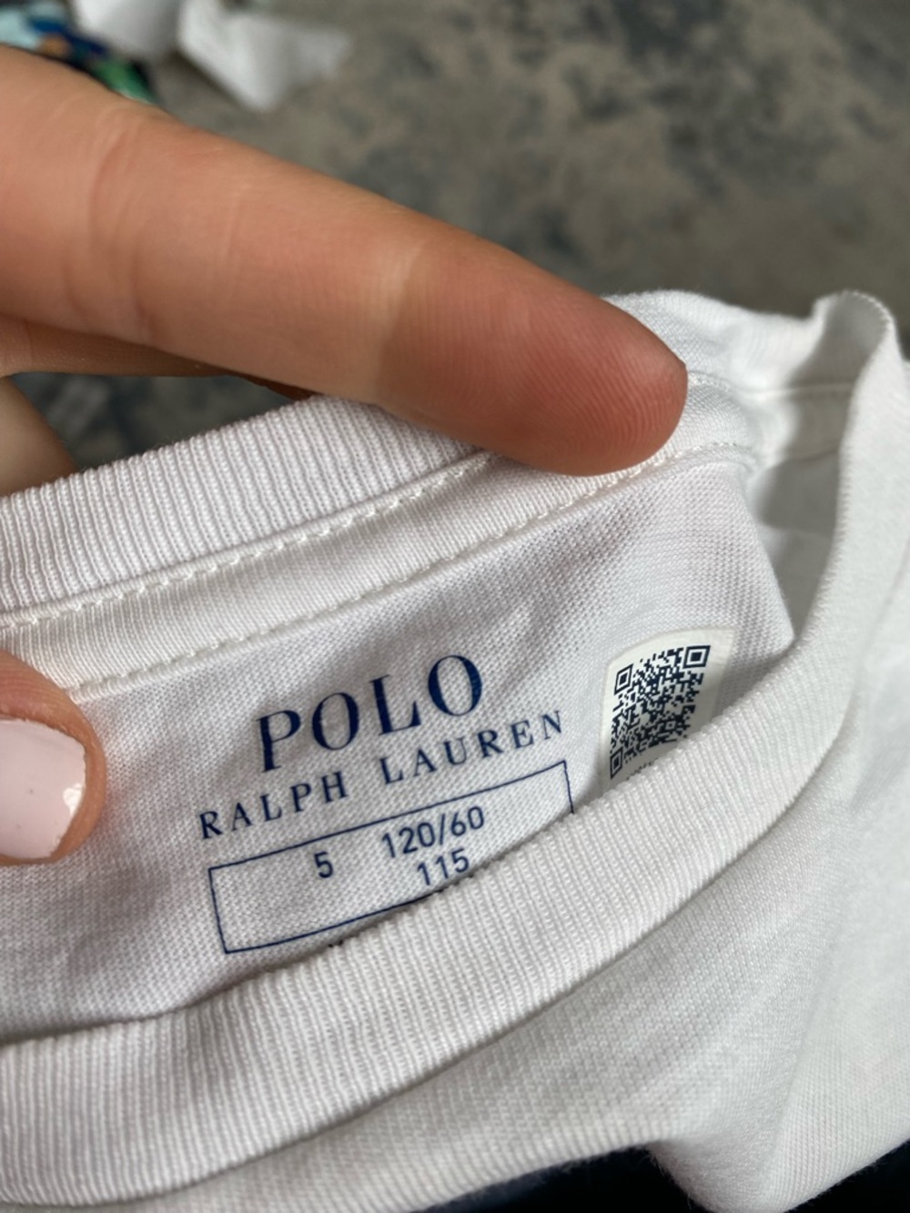 Ralph Lauren White Tee with Blue Scooter Graphic and Red Lettering - Picture 3 of 3